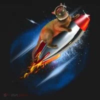 Funny Astronaut Cat Blasting Off In Space Toddler Hoodie thumb 2