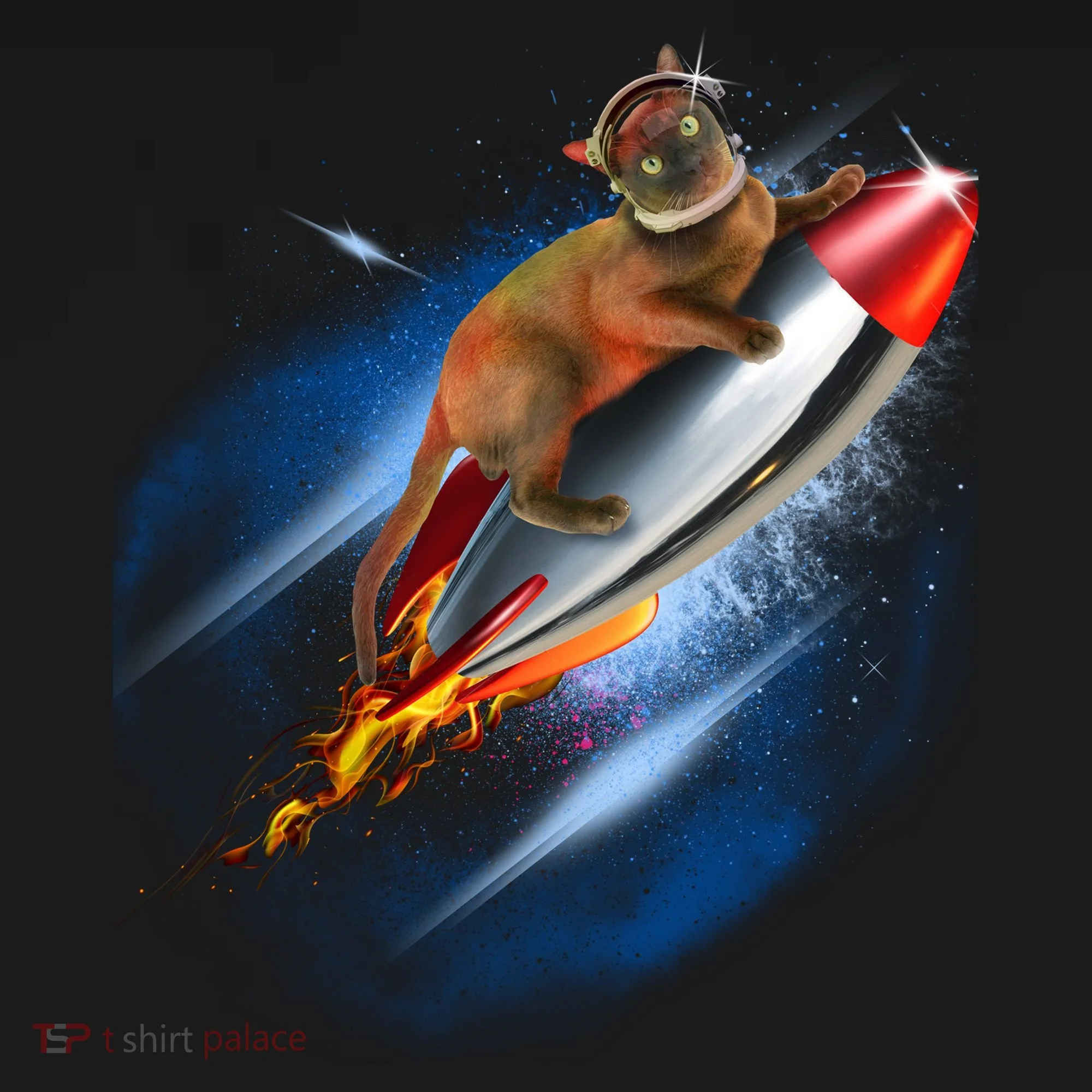 Funny Astronaut Cat Blasting Off In Space Toddler Hoodie