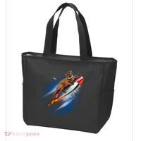 Funny Astronaut Cat Blasting Off In Space Tote Bag thumb 3
