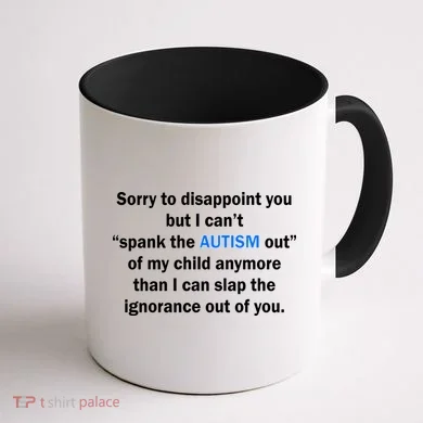 Funny Autism Quote Coffee Mug back