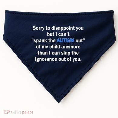 Funny Autism Quote USA-Made Doggie Bandana