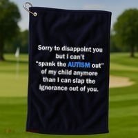 Funny Autism Quote Golf Towel thumb 1