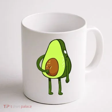 Funny Avocado Butt Coffee Mug back