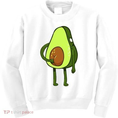 Funny Avocado Butt Kids Sweatshirt