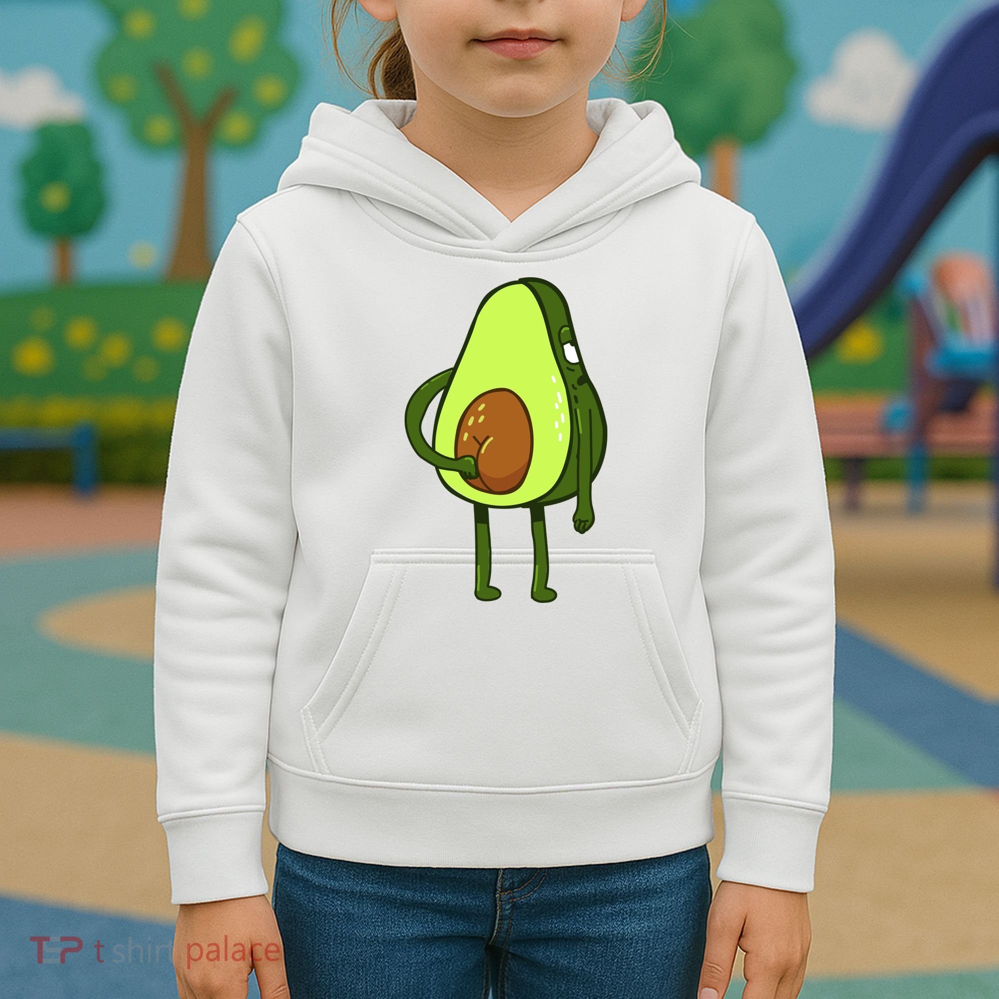 Funny Avocado Butt Kids Hoodie