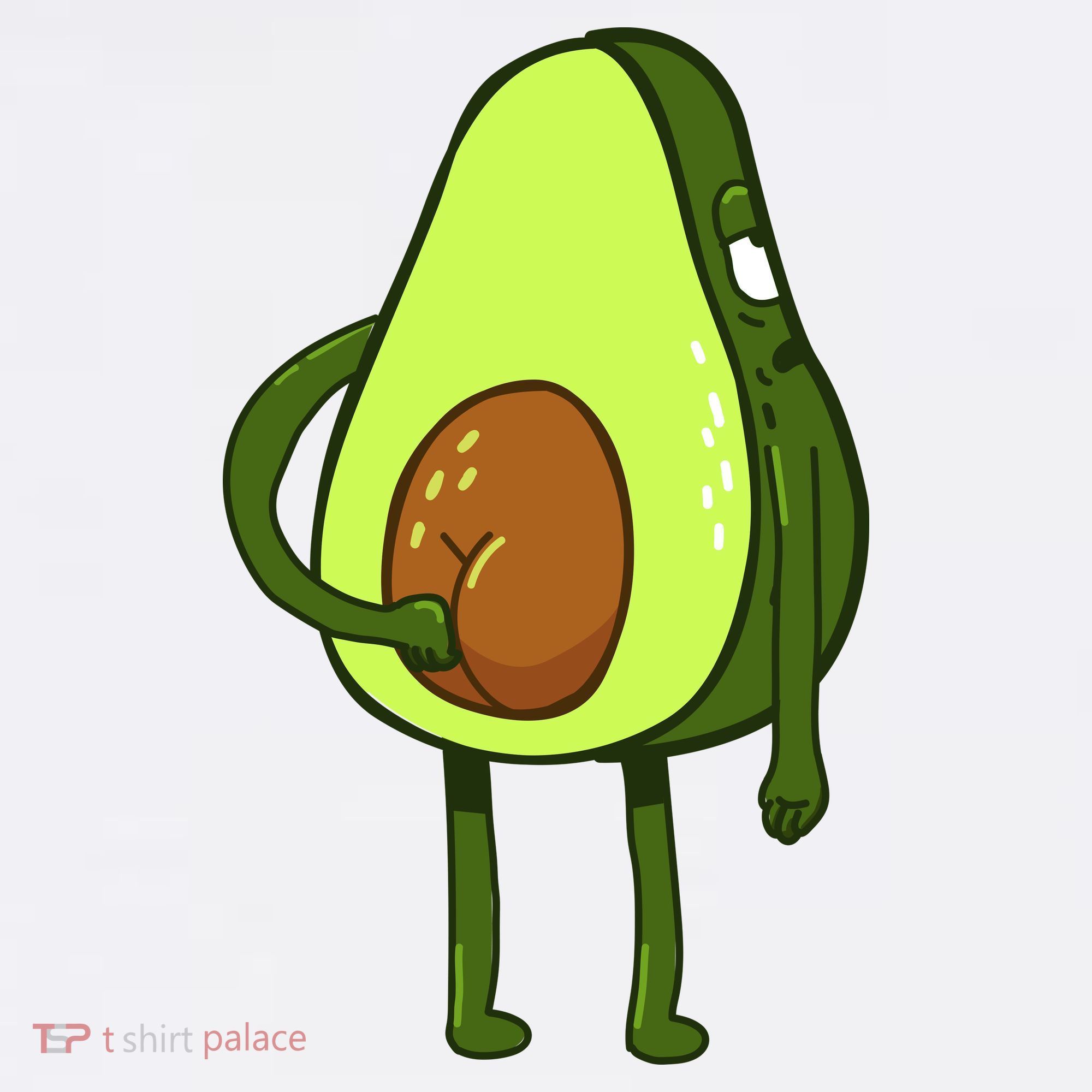Funny Avocado Butt Kids Long Sleeve Shirt
