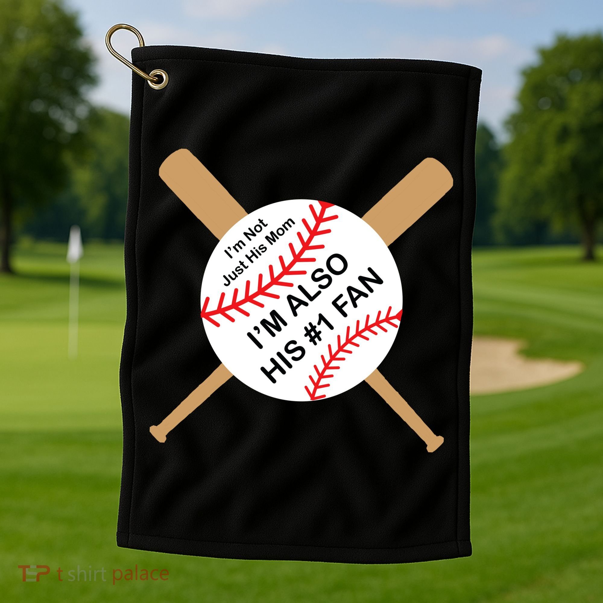 Funny Baseball Mom Golf Towel