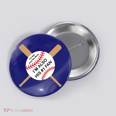 Funny Baseball Mom Button