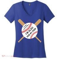 Funny Baseball Mom Women's V-Neck T-Shirt thumb 0