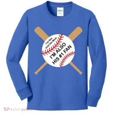 Funny Baseball Mom Kids Long Sleeve Shirt