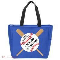Funny Baseball Mom Tote Bag thumb 0