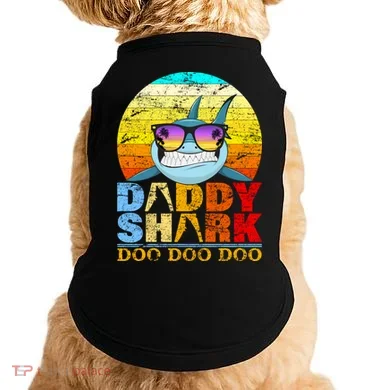 Funny Beach Daddy Shark Doo Doggie Tank