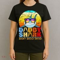 Funny Beach Daddy Shark Doo T-Shirt thumb 4