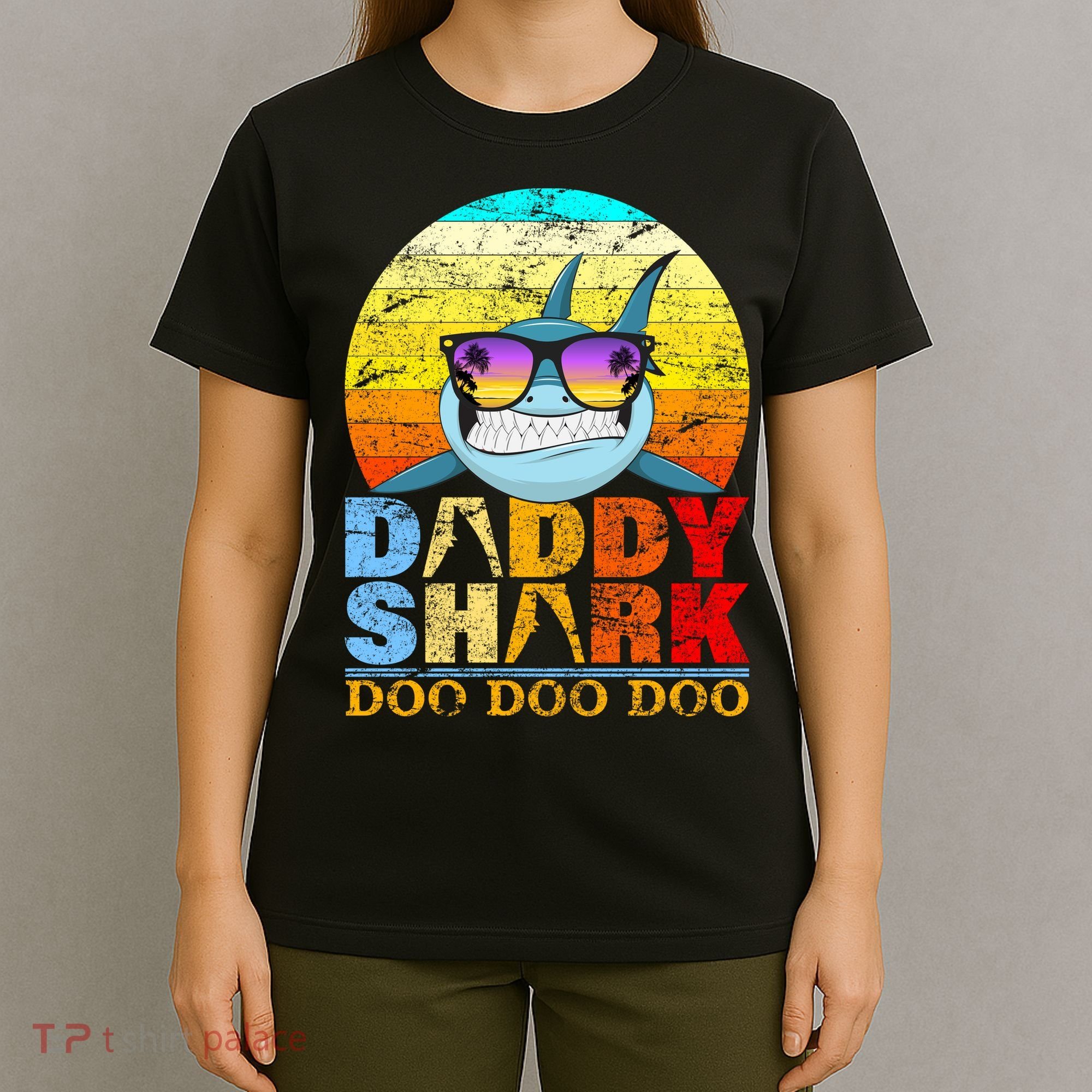 Funny Beach Daddy Shark Doo T-Shirt