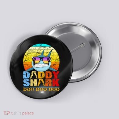 Funny Beach Daddy Shark Doo Button