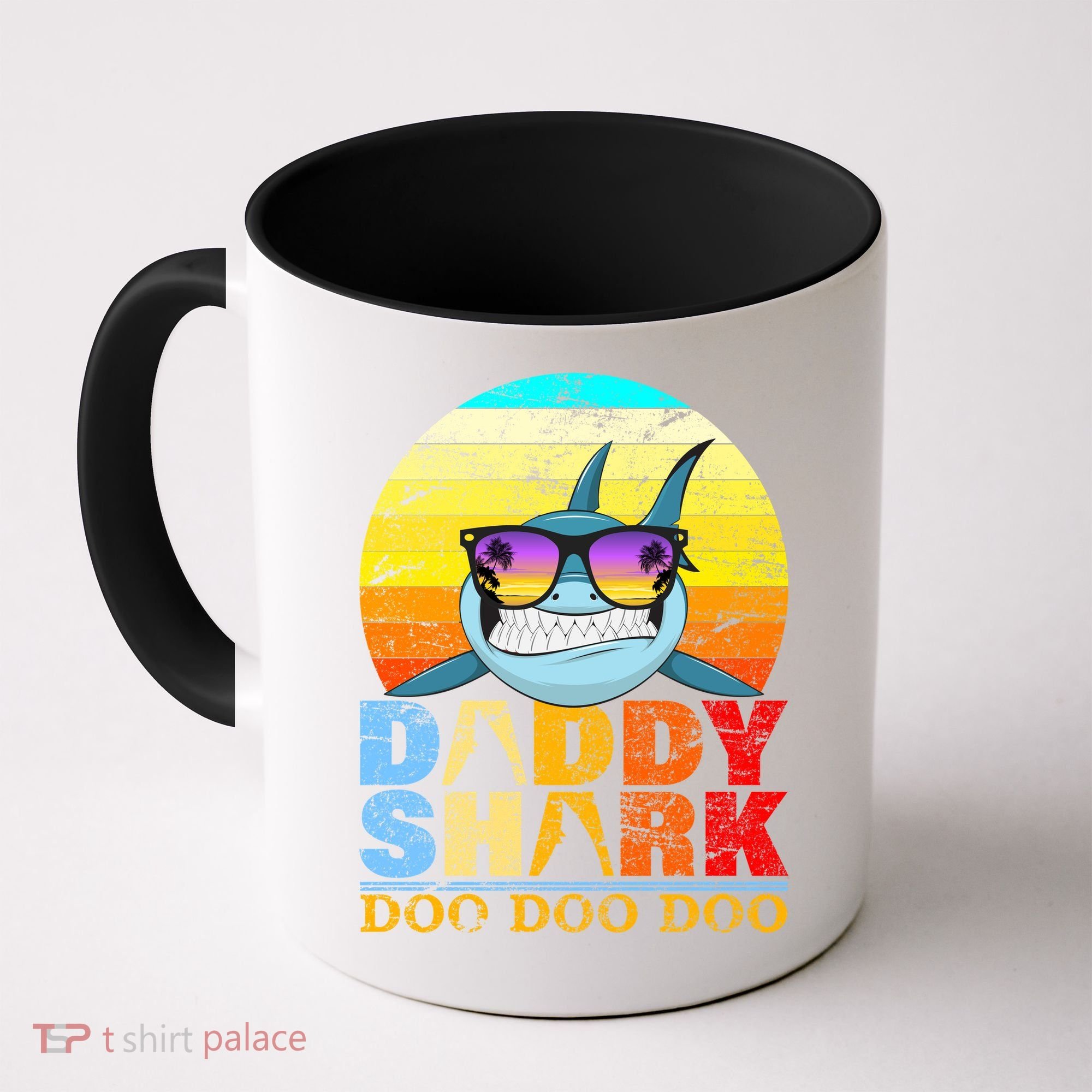 Funny Beach Daddy Shark Doo Coffee Mug