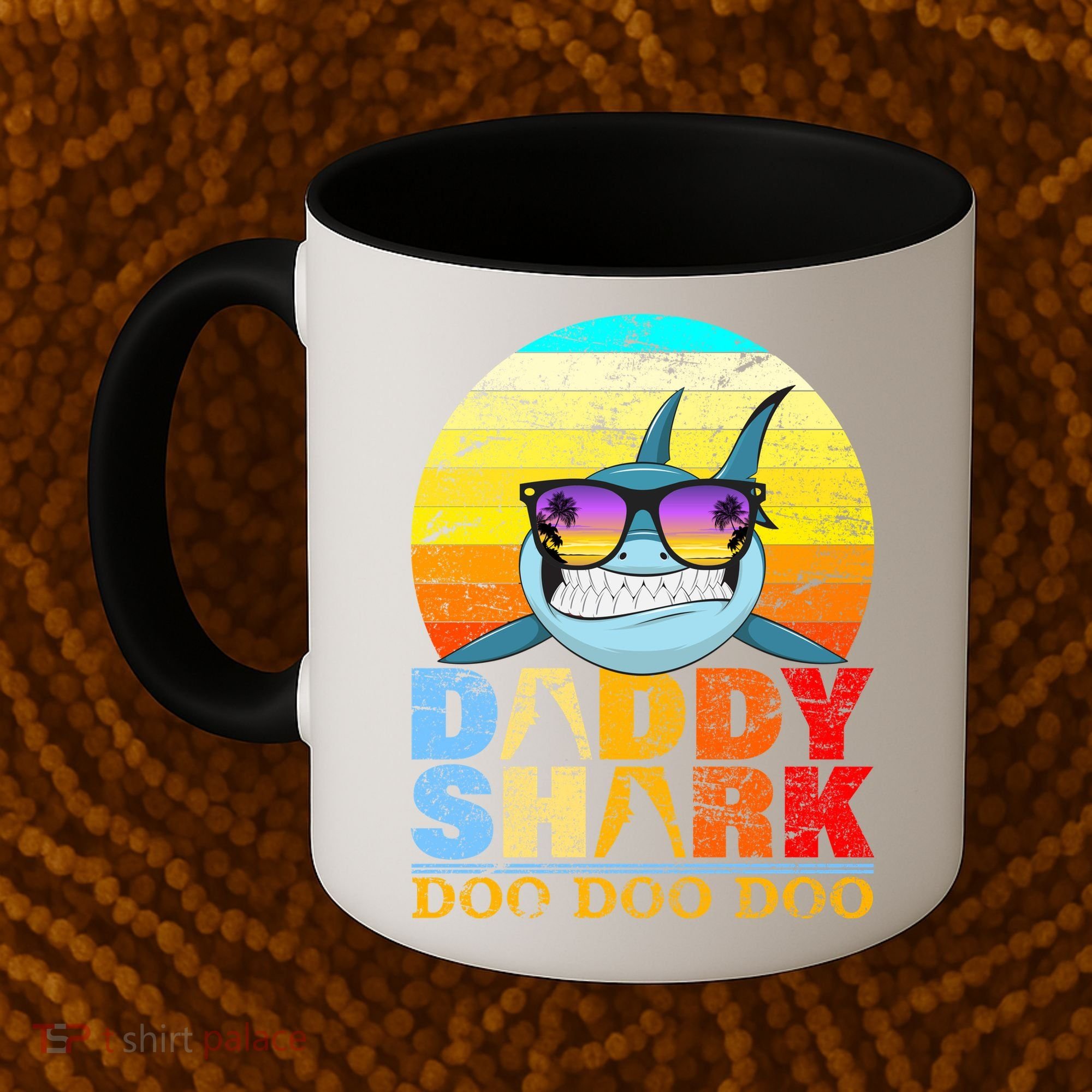 Funny Beach Daddy Shark Doo Coffee Mug