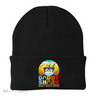 Funny Beach Daddy Shark Doo Beanie