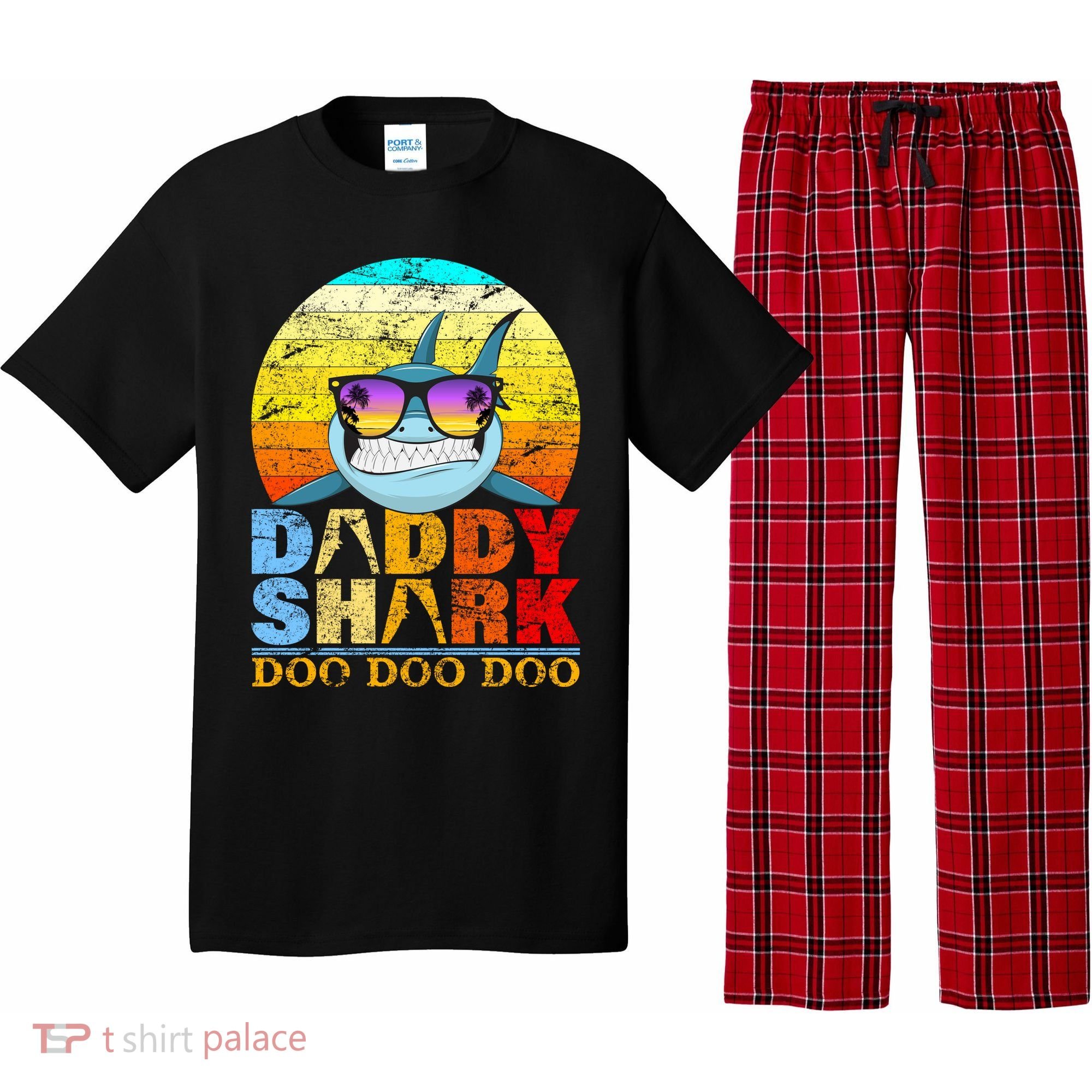 Funny Beach Daddy Shark Doo Pajama Set