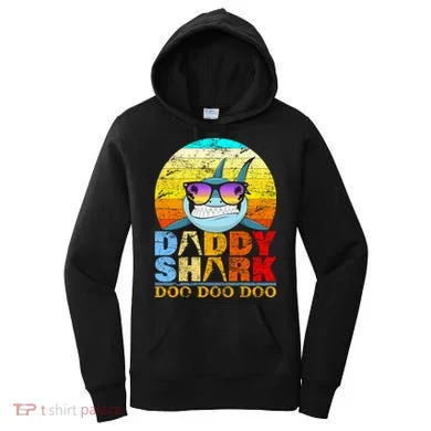 Funny Beach Daddy Shark Doo Women's Hoodie