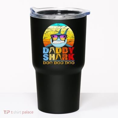 Funny Beach Daddy Shark Doo Tumbler