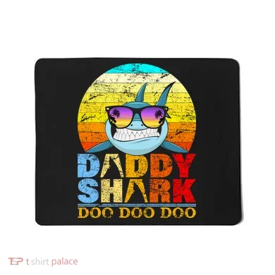 Funny Beach Daddy Shark Doo Mousepad