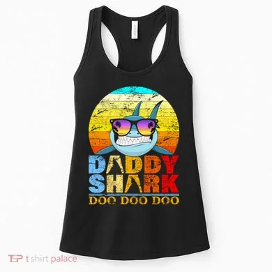 Funny Beach Daddy Shark Doo Women's Tank Top