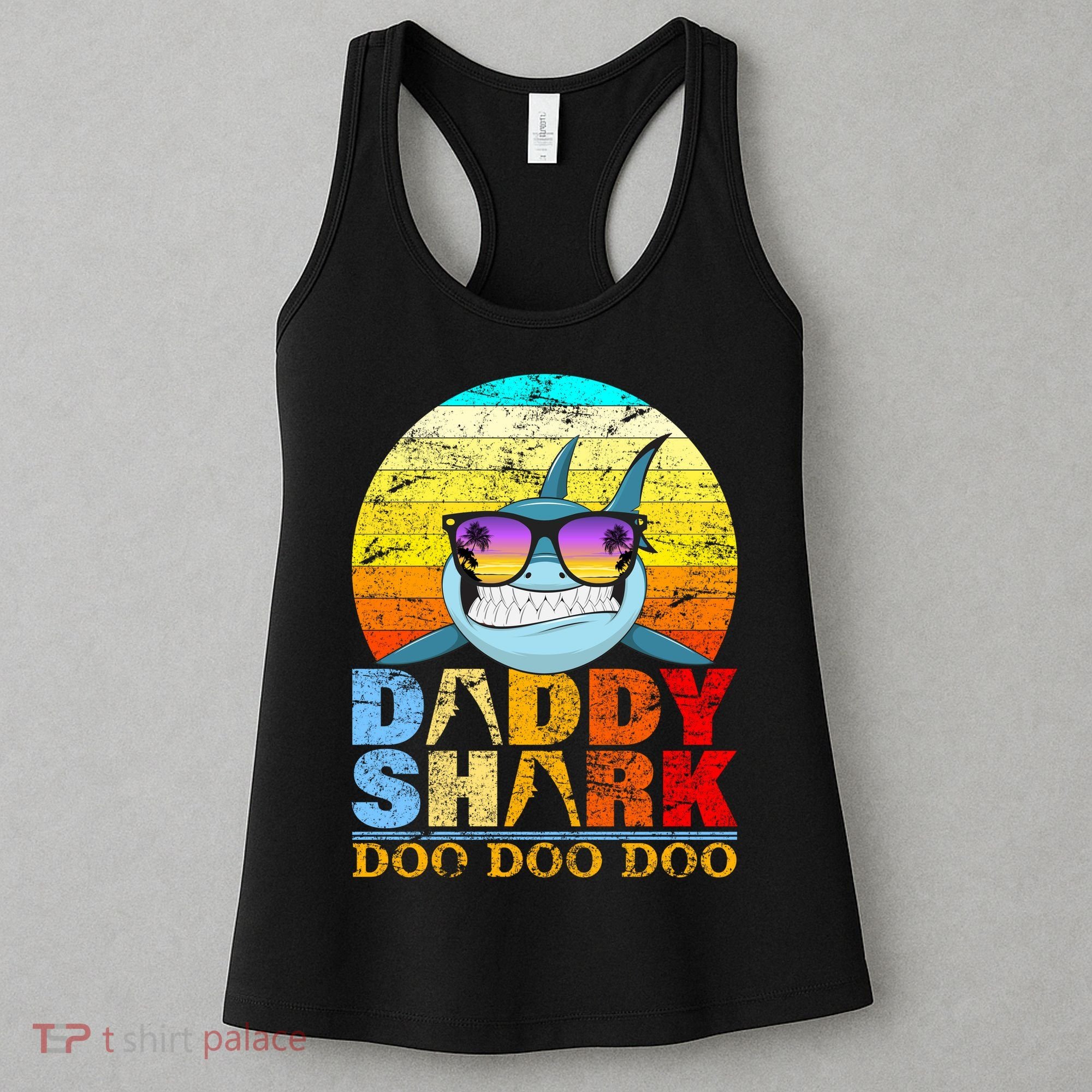 Funny Beach Daddy Shark Doo Women's Tank Top