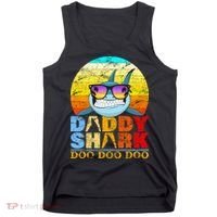Funny Beach Daddy Shark Doo Tank Top thumb 0