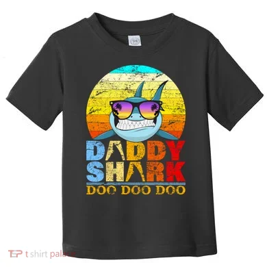 Funny Beach Daddy Shark Doo Toddler T-Shirt