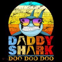 Funny Beach Daddy Shark Doo Kids Sweatshirt thumb 2