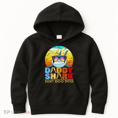 Funny Beach Daddy Shark Doo Kids Hoodie