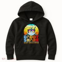 Funny Beach Daddy Shark Doo Kids Hoodie thumb 0