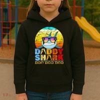 Funny Beach Daddy Shark Doo Kids Hoodie thumb 3