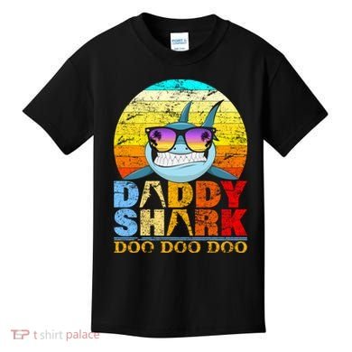 Funny Beach Daddy Shark Doo Kids T-Shirt
