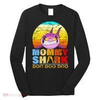 Funny Beach Mommy Shark Doo Long Sleeve Shirt thumb 0