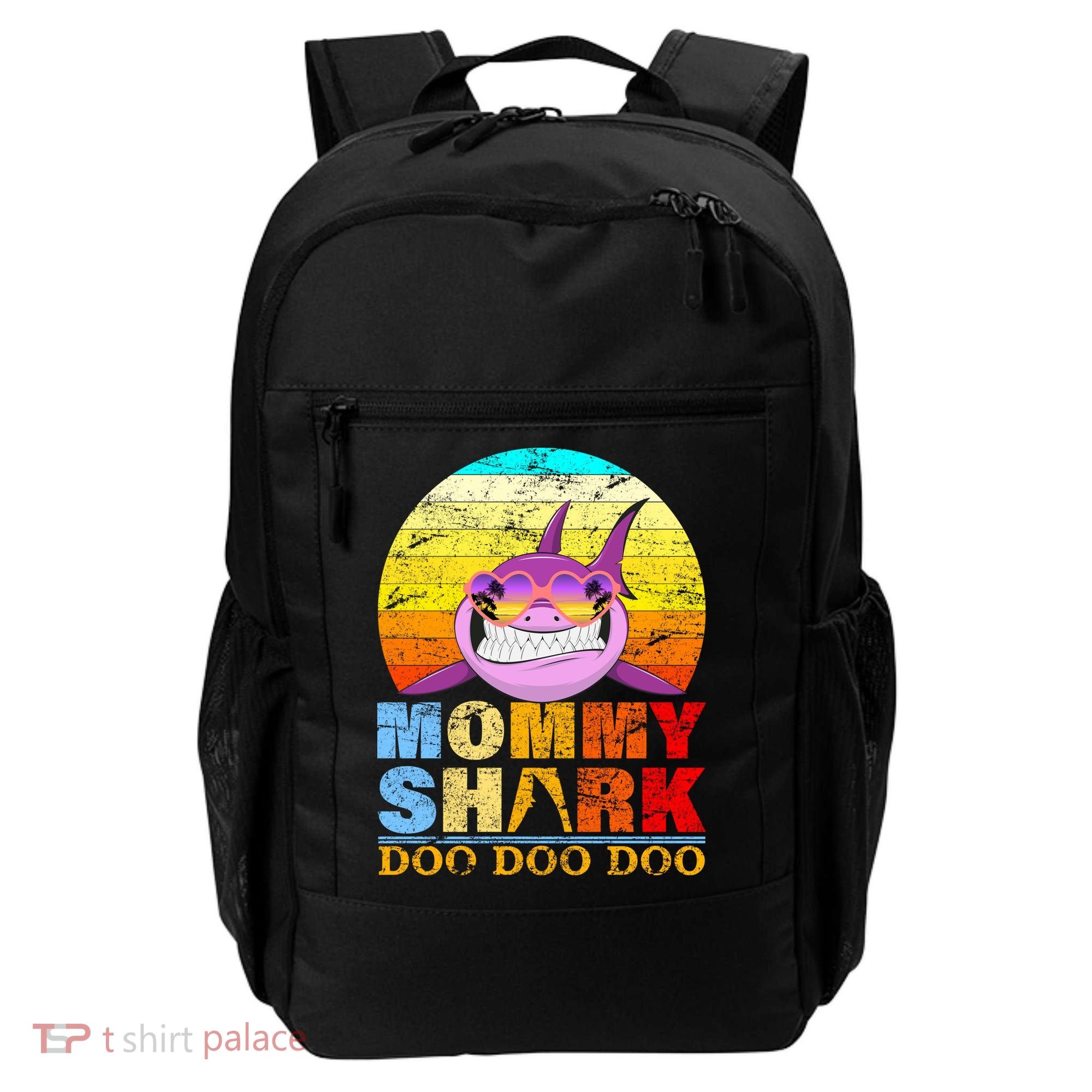 Funny Beach Mommy Shark Doo Backpack