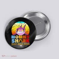 Funny Beach Mommy Shark Doo Button thumb 0