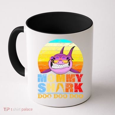 Funny Beach Mommy Shark Doo Coffee Mug