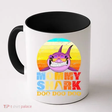 Funny Beach Mommy Shark Doo Coffee Mug