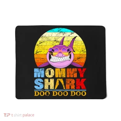 Funny Beach Mommy Shark Doo Mousepad