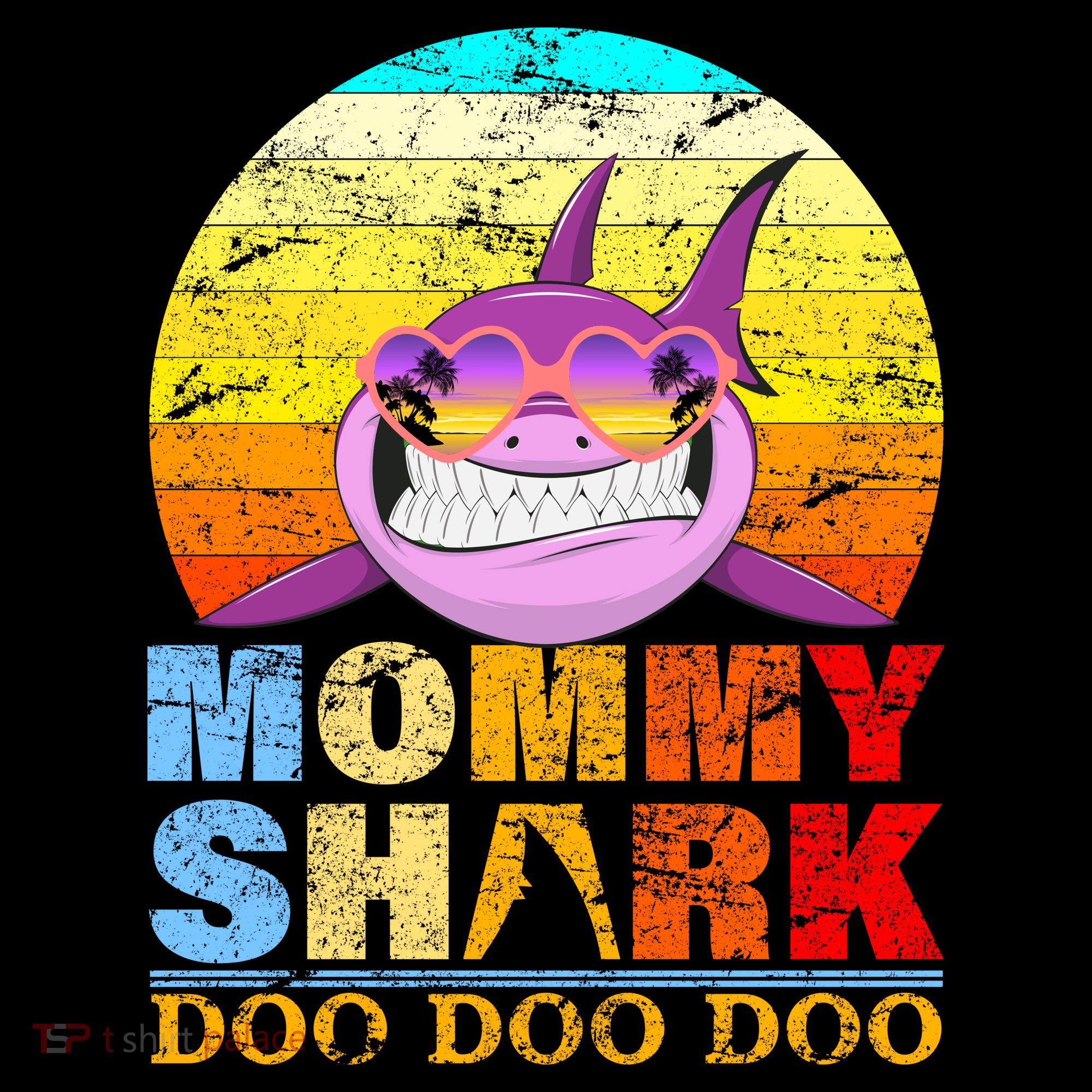 Funny Beach Mommy Shark Doo Women's Tank Top