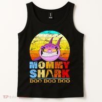 Funny Beach Mommy Shark Doo Tank Top thumb 2