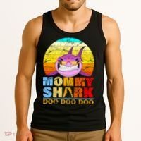 Funny Beach Mommy Shark Doo Tank Top thumb 3