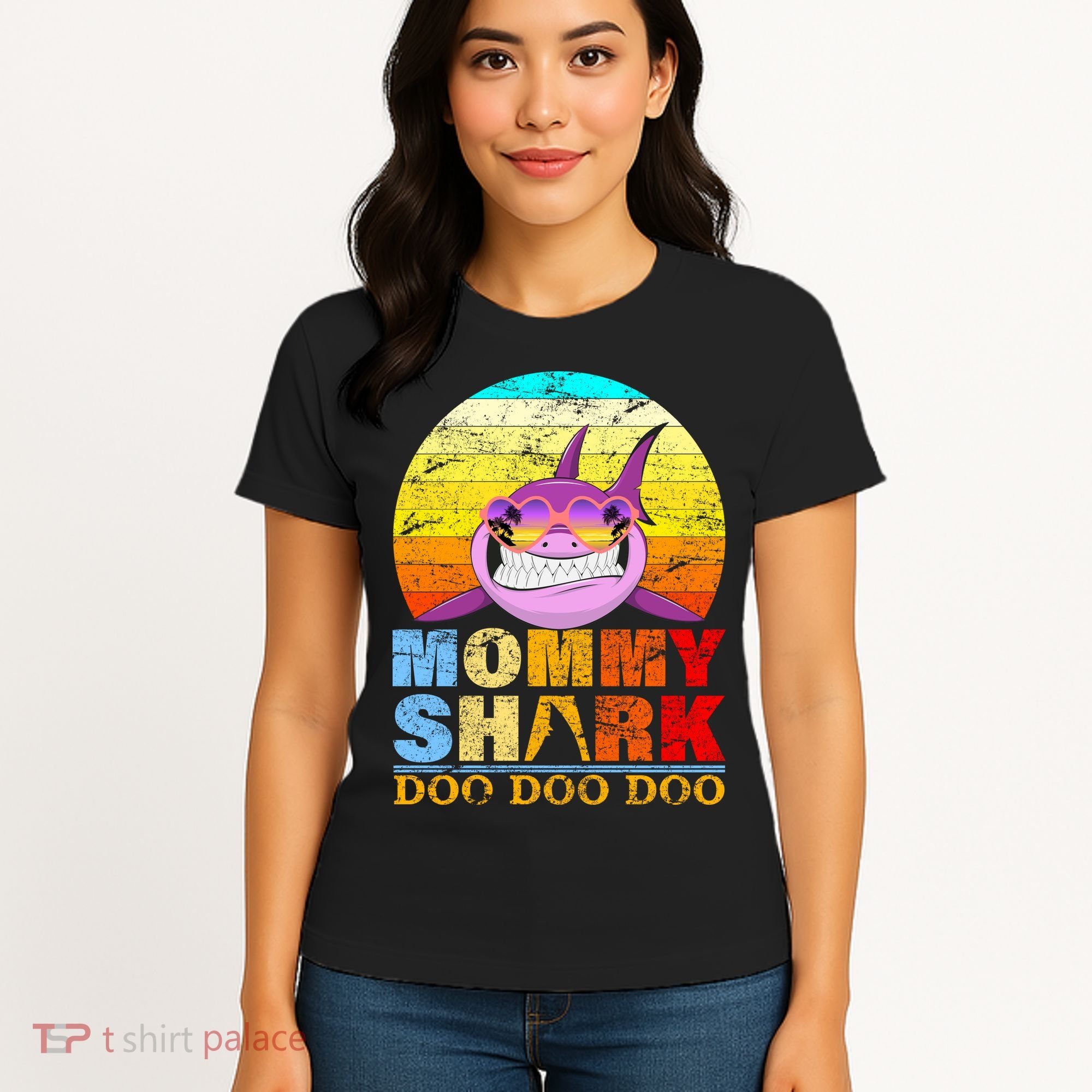 Funny Beach Mommy Shark Doo Women's T-Shirt