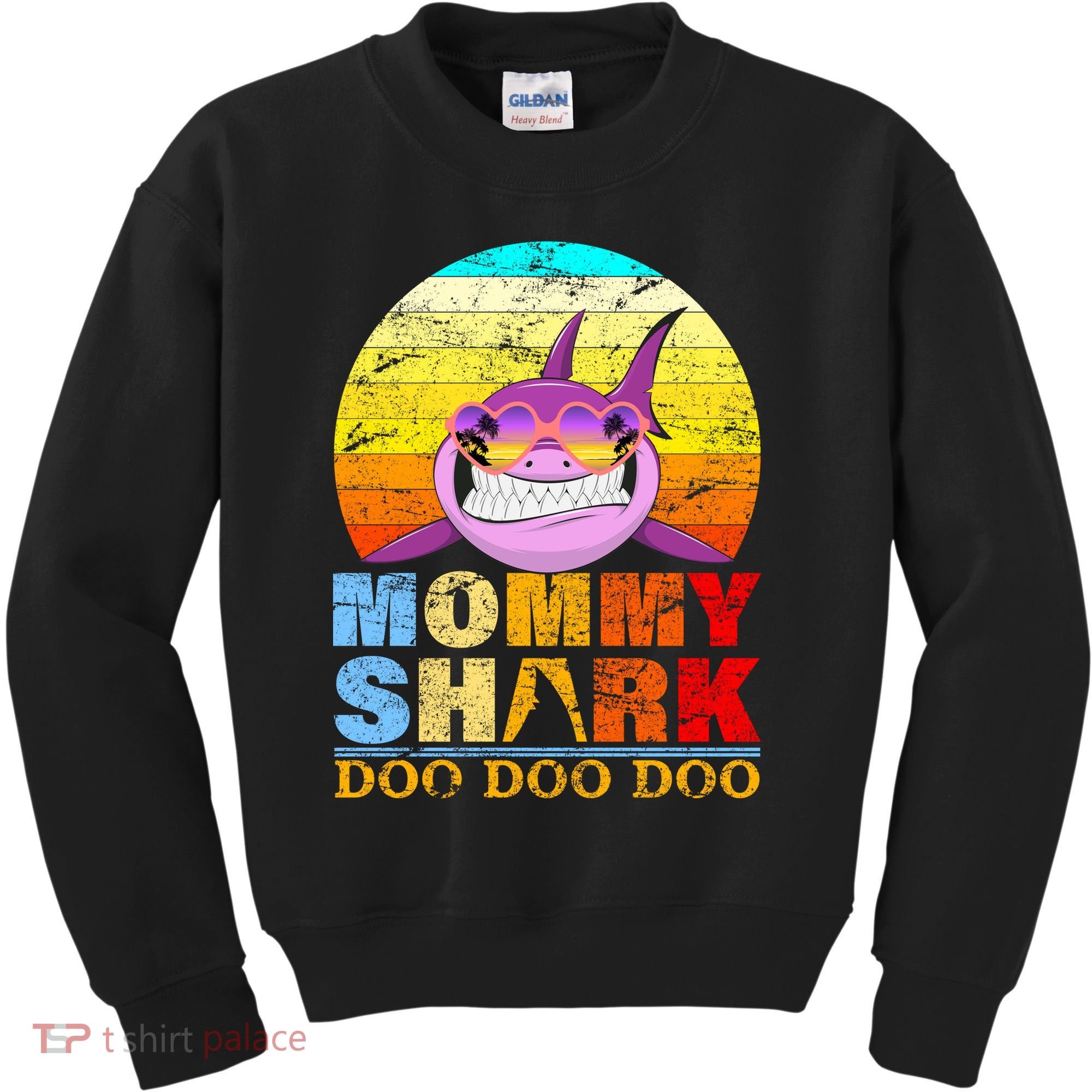 Funny Beach Mommy Shark Doo Kids Sweatshirt
