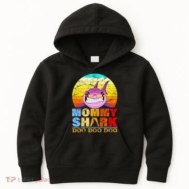 Funny Beach Mommy Shark Doo Kids Hoodie