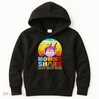 Funny Beach Mommy Shark Doo Kids Hoodie thumb 0