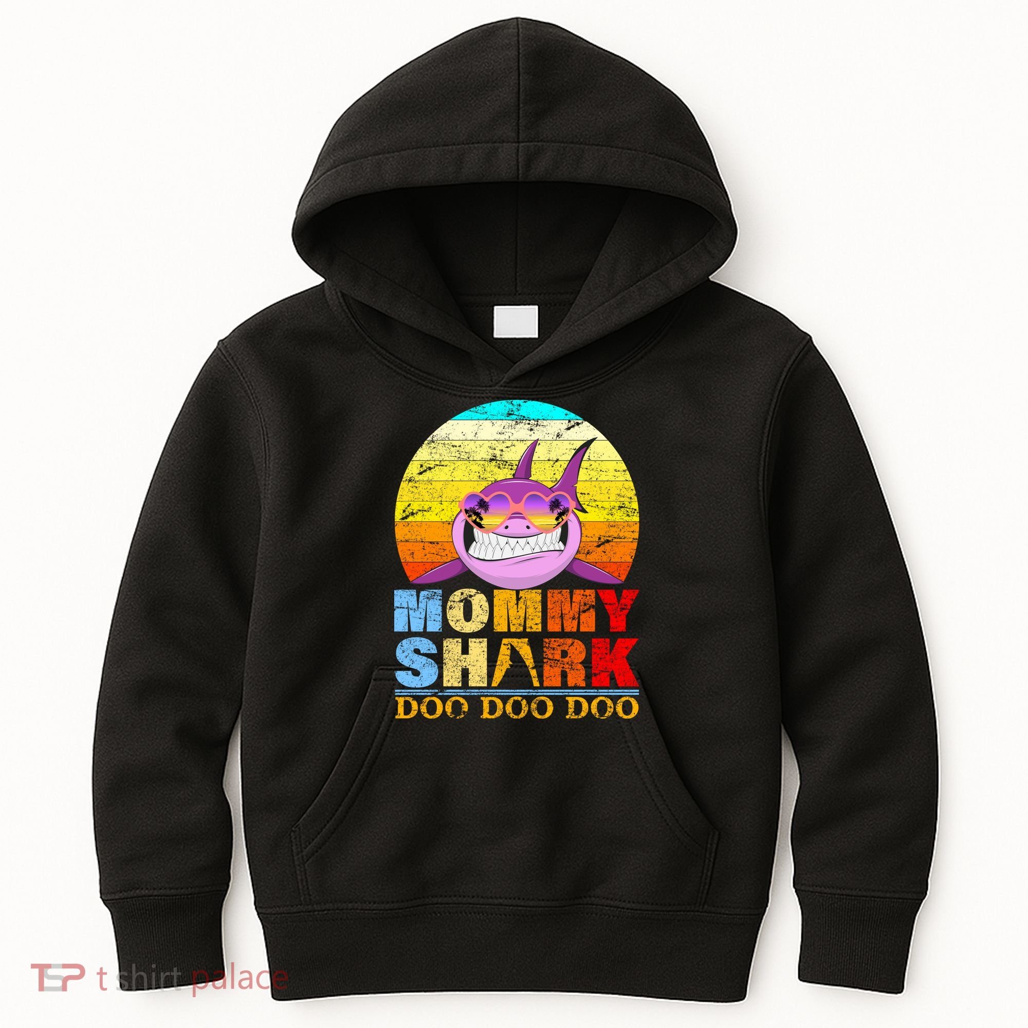 Funny Beach Mommy Shark Doo Kids Hoodie