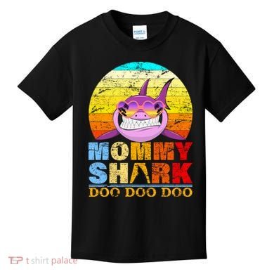 Funny Beach Mommy Shark Doo Kids T-Shirt